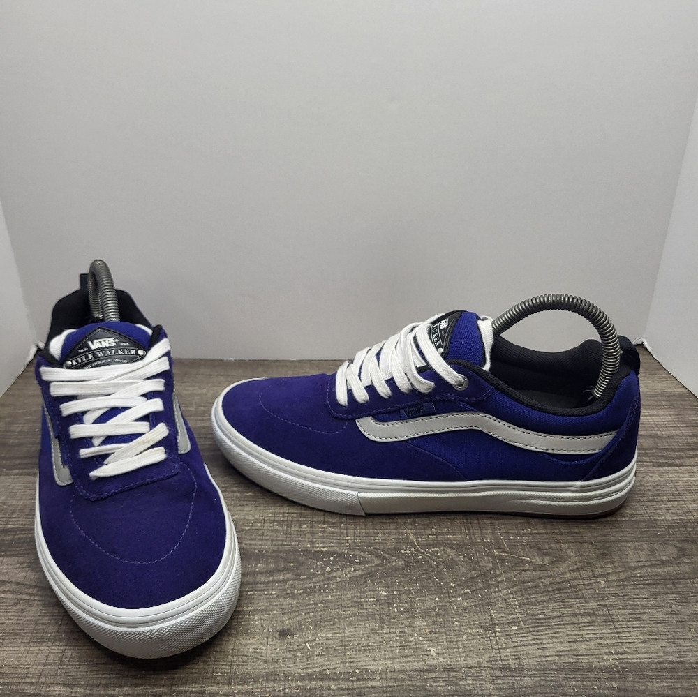 Vans Kyle Walker Pro Skate Shoes Navy Blue Suede Men's Size 7.5 Skateboarding